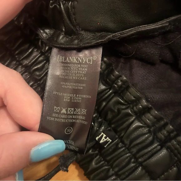 Blank NYC NWT Faux Leather Night Crawling Pants - Picture 11 of 12
